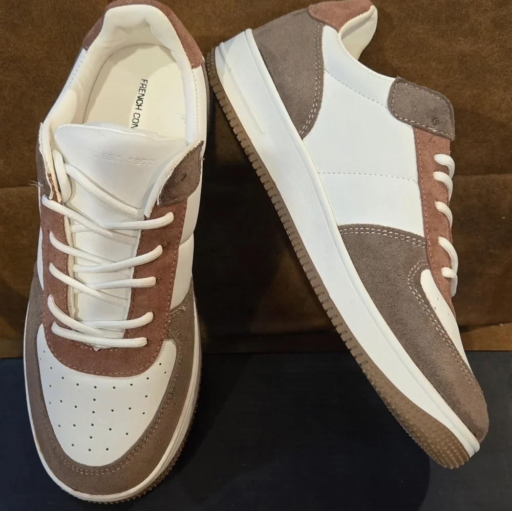 NEW!! French Connection Brie Court Women's Lace-up Sneakers Multi Retro - Picture 2 of 11